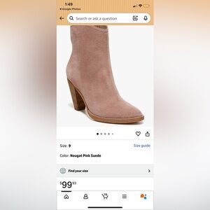 Nougat Pink Suede Women's Boots